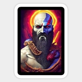 KRATOS Renaissance portrait GOW Sticker